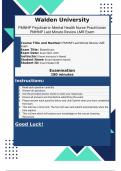 LMR - Georgette's Review PMHNP  PMNHP Psychiatric-Mental Health Nurse Practitioner  2024-2025 Last Minute Review Georgette’s LMR ANCC PMNHP Exam Review Questions with verified Solutions | 100% Pass Guaranteed | Graded A+ |