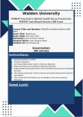 PMNHP Psychiatric-Mental Health Nurse Practitioner 2024-2025 Last Minute Review LMR PMHNP Fitzgerald Board Exam Review Questions with Correct Answers | 100% Pass Guaranteed | Graded A+ |