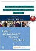 TEST BANK For Health Assessment for Nursing Practice, 7th Edition by Wilson, All Chapters 1 - 24, Complete Newest Version