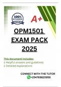 OPM1501 EXAM PACK 2025