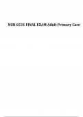 NUR 6531 FINAL EXAM Adult Primary Care