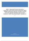 APEA - Advanced Practice Education Associates 2024-2025 Nurse Practitioner APEA – WHNP 3P Exam Certification Women and Men’s Health Review Questions with Correct Answers | 100% Pass Guaranteed | Graded A+ 