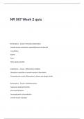 NR 507 Week 2 quiz with Complete Questions and Answers