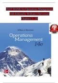 TEST BANK for Operations Management, 14th Edition by William J. Stevenson, Verified Chapters 1 - 19, Complete Newest Version