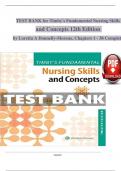 TEST BANK for Timby's Fundamental Nursing Skills and Concepts, 12th Edition by Loretta A Donnelly-Moreno, Verified Chapters 1 - 38, Complete Newest Version ISBN:9781975141769