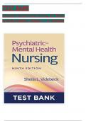 TEST BANK - Psychiatric Mental Health Nursing, 9th Edition by Sheila Videbeck ISBN: 9781975184773, All 24 Chapters Covered, Verified Latest Edition