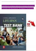 TEST BANK For A Topical Approach to Lifespan Development 11th Edition By John Santrock| Verified Chapter's 1 - 17 | Complete