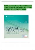 TEST BANK For Family Practice Guidelines 6th Edition By Jill C. Cash; Cheryl A. Glass; Jenny Mullen (All Chapters) Latest 2024 A+