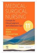 test bank for  Medical-Surgical Nursing: Concepts for Clinical Judgment and Collaborative Care, 11th Edition by Donna D. Ignatavicius,   Cherie R. Rebar, and Nicole M. Heimgartner latest edition  ISBN: 9780323878265 complete