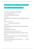 BI234 EXERCISE 5 EXAM QUESTIONS AND ANSWERS WITH COMPLETE SOLUTIONS GRADED A+