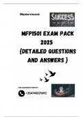 MFP1501 EXAM PACK 2025  {DETAILED QUESTIONS AND ANSWERS }