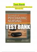 Test Bank - Essentials of Psychiatric Nursing, 2nd Edition (Boyd 2020) Chapter 1-31 | All Chapters