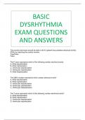 BASIC DYSRHYTHMIA EXAM QUESTIONS  AND ANSWERS