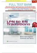 FULL TEST BANK LPN to RN Transitions: Achieving Success in your New Role 5th Edition by Nicki Harrington With 100% Verified Questions And Answers Graded A+      