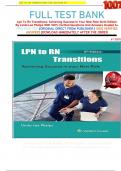 FULL TEST BANK Lpn To Rn Transitions: Achieving Success In Your New Role Sixth Edition By Linda Lee Phelps With 100% Verified Questions And Answers Graded A+      