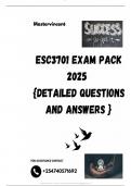 ESC3701 EXAM PACK 2025  {DETAILED QUESTIONS AND ANSWERS }