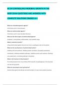 BI 234 CONTROLLING MICROBIAL GROWTH IN THE BODY EXAM QUESTIONS AND ANSWERS WITH COMPLETE SOLUTIONS GRADED A++