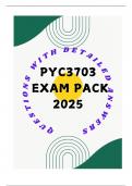 PYC3703 EXAM PACK 2025 (QUESTIONS WITH ANSWERS)