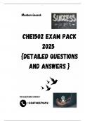 CHE1502 EXAM PACK 2025  {DETAILED QUESTIONS AND ANSWERS }