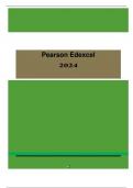 2024 Pearson Edexcel Level 3 GCE 8MA0/21 Mathematics Advanced Subsidiary PAPER 21: Statistics Verified Mark Scheme and Question Paper Merged