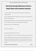 5th Grade Georgia Milestones Science Study Guide with Complete Solutions