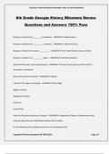 8th Grade Georgia History Milestone Review Questions and Answers 100% Pass