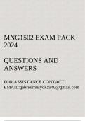 MNG1502 Exam pack 2024(Questions and answers)