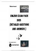 CML1501 EXAM PACK 2025  {DETAILED QUESTIONS AND ANSWERS }