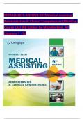 TEST BANK For Medical Assisting Administrative & Clinical Competencies (MindTap Course List) 9th Edition by Michelle Blesi, Verified Chapters 1 - 58, Complete Newest Version