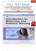 FULL TEST BANK Introduction To Maternity And Pediatric Nursing, 8th Edition By Gloria Leifer With 100% Verified Questions And Answers Graded A+      