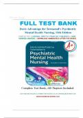 Test Bank for Davis Advantage for Townsend's Psychiatric Mental Health Nursing, 11th Edition by Karyn I. Morgan  complete latest edition 100% verified grade A+