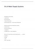 Ch.14 Water Supply Systems Exam Questions and Answers