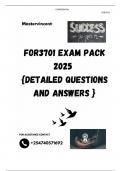 FOR3701 EXAM PACK 2025  {DETAILED QUESTIONS AND ANSWERS }