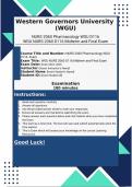 NURS 2060 Pharmacology WGU D116 2024-2025 NURS 2060 WGU D116 Pharmacology OA Objective Assessment  Exam Preparation Compilation Bundle | Grades A+| 100% Pass Guarantee | Achieve Success! 