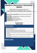 NURS 2060 Pharmacology WGU D116 2024-2025 NURS 2060 WGU D116 Pharmacology Pre-Assessment Comprehensive Review Questions with Correct Answers | 100% Pass Guaranteed | Graded A+ |