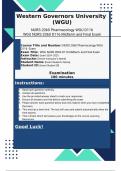   NURS 2060 Pharmacology WGU D116 2024-2025 WGU NURS 2060 D116 Fall Final Exam Review Questions with Correct Answers | 100% Pass Guaranteed | Graded A+ |