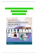 Leddy and Pepper’s Professional Nursing, 9th Edition TEST BANK by Lucy Hood, Verified Chapters 1 - 22, Complete Newest Version