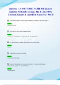 Quizzes 1-3: PATH370/ PATH 370 (Latest 2024/ 2025 Update) Pathophysiology| Qs & As| 100% Correct| Grade A (Verified Answers)- WCU