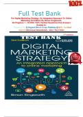      Full Test Bank For Digital Marketing Strategy: An Integrated Approach To Online Marketing 3rd Edition By Simon Kingsnorth.  All Chapters 1 – 22 With 100% Verified Questions And Answers Graded A+  