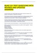 BUAD 331 TEST QUESTIONS WITH REVISED AND UPDATED ANSWERS 