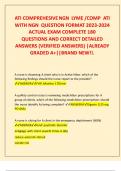 ATI COMPREHESIVE NGN  LYME /COMP  ATI    WITH NGN  QUESTION FORMAT 2023-2024 ACTUAL EXAM COMPLETE 180   QUESTIONS AND CORRECT DETAILED ANSWERS (VERIFIED ANSWERS) |ALREADY GRADED A+||BRAND NEW!!.