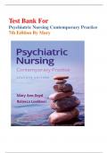 Test Bank For Psychiatric Nursing Contemporary Practice 7th Edition By Mary Boyd|| All Chapters Included|| Latest Edition