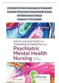 Davis Advantage for Townsend’s Essentials of Psychiatric Mental Health Nursing 9th Edition Test Bank Karyn Morgan All Chapters (1-32) | A+ ULTIMATE GUIDE 2023