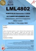 LML4802 PORTFOLIO OCTOBER NOVEMBER  (COMPLETE ANSWERS) Semester 2 2024 - DUE 11 November 2024