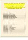 COSMETOLOGY STATE BOARD MILADY EXAM 2025  TEST BANK CHAPTERS 1 TO CHAPTER 29 WITH  ACTUAL EXAM QUESTIONS AND CORRECT  ANSWERS/ MILADY COSMETOLOGY STATE BOARD  TEST BANK LATEST 2025(NEWEST!)