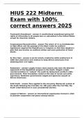 HIUS 222 Midterm Exam with 100- correct answers 2025.