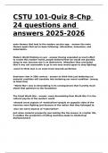 CSTU 101-Quiz 8-Chp 24 questions and answers 2025-2026