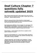 Deaf Culture Chapter 7 questions fully solved& updated 2025.