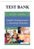 Test Bank for Health Assessment for Nursing Practice, 6th Edition by Susan Fickertt Wilson, Jean Foret Giddens Chapter 1-24 100% Guarantee Pass