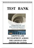 Growth and Development Across the Lifespan A Health Promotion Focus, 2nd Edition Test Bank Chapter 1-16 | 100% Guarantee Pass